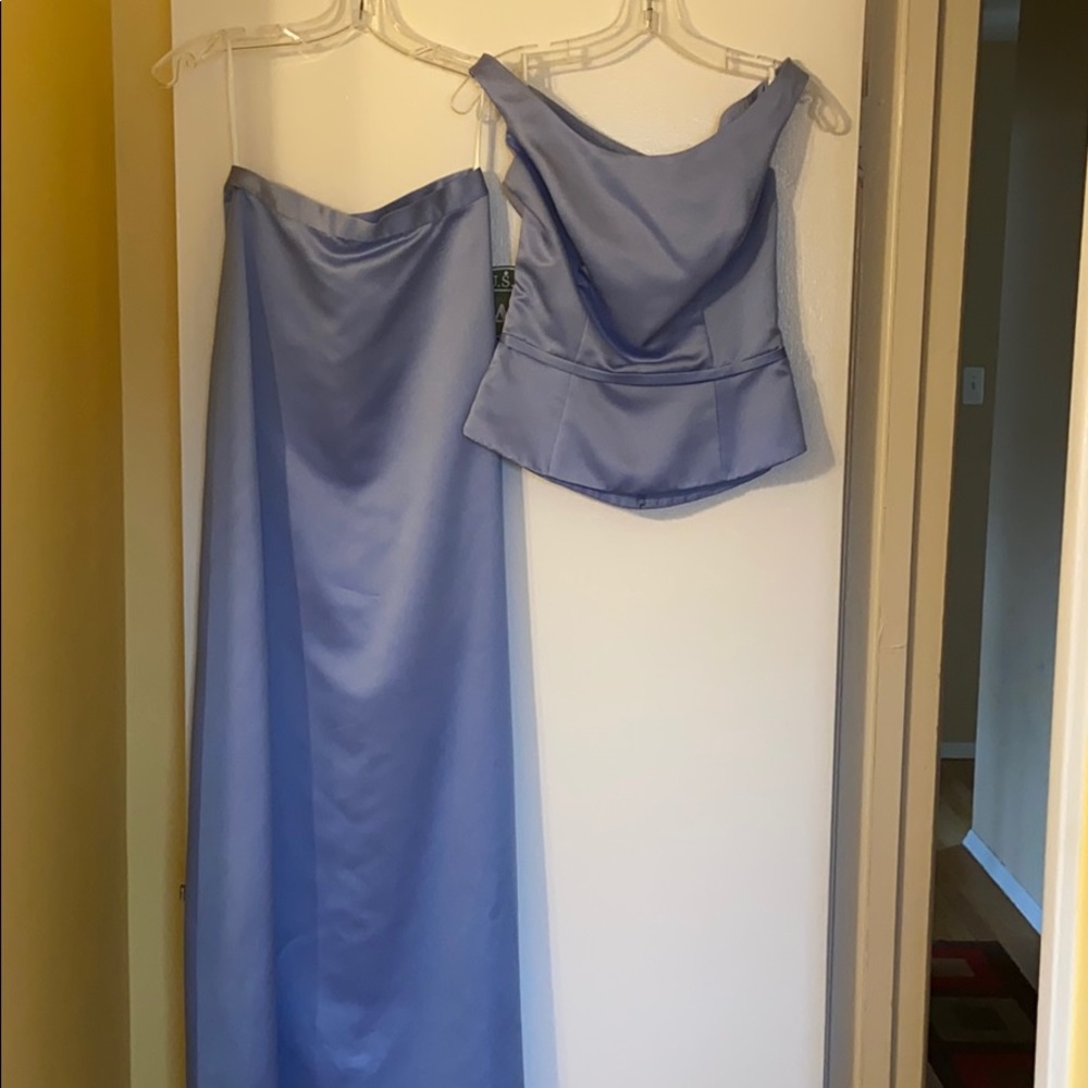 Two-piece bridesmaid/evening gown
